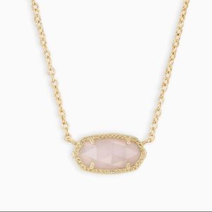 Kendra Scott Elisa Pendant Necklace In Rose Quartz